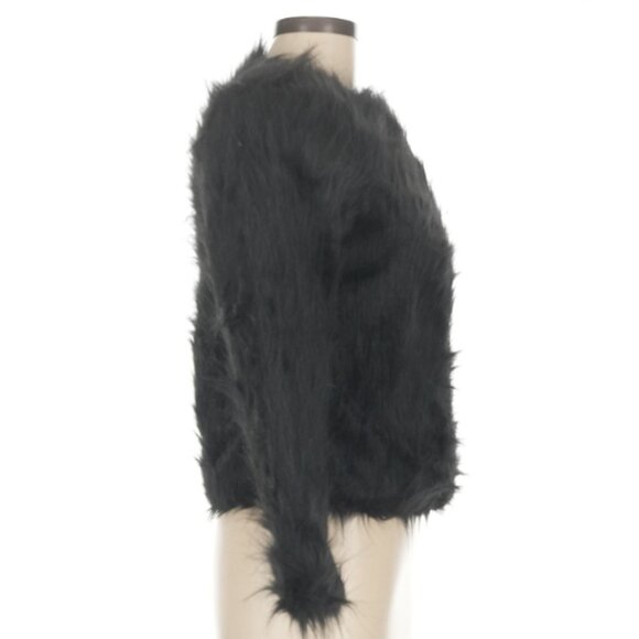 Lanshifei Black Faux Fur Jacket - Picture 4 of 7